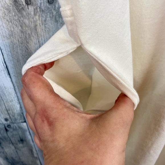 Free People Beach Ruffle Sleeve Oversized Maxi Dress in Cream Size Large. - Picture 4 of 11